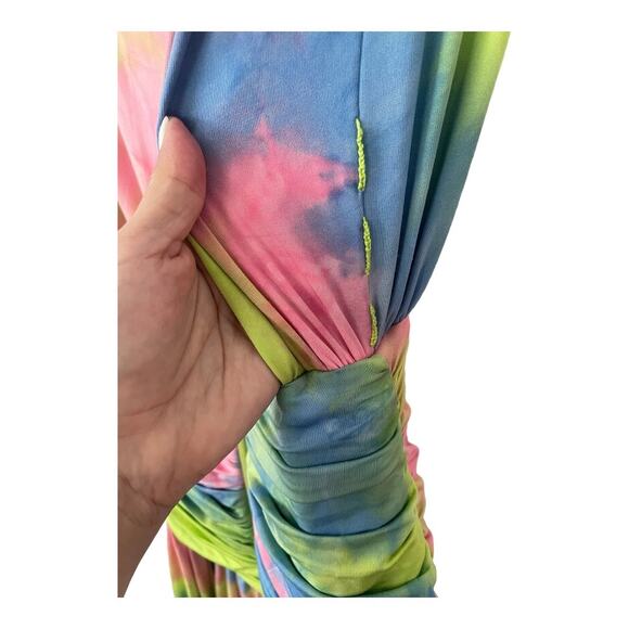 Bronx and Banco Maya Robe Gown Maxi Tie Dye Multicolor Gala Prom Beachy Size S - Picture 13 of 16